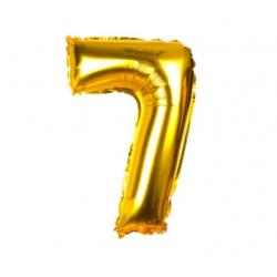 Folinis balionas Skaičius "7", auksinis